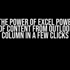 Unlock the Power of Excel Power Query: Get PDF Content from Outlook to a Column in a Few Clicks