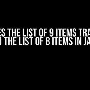 Why Does the List of 9 Items Transform into the List of 8 Items in Java?